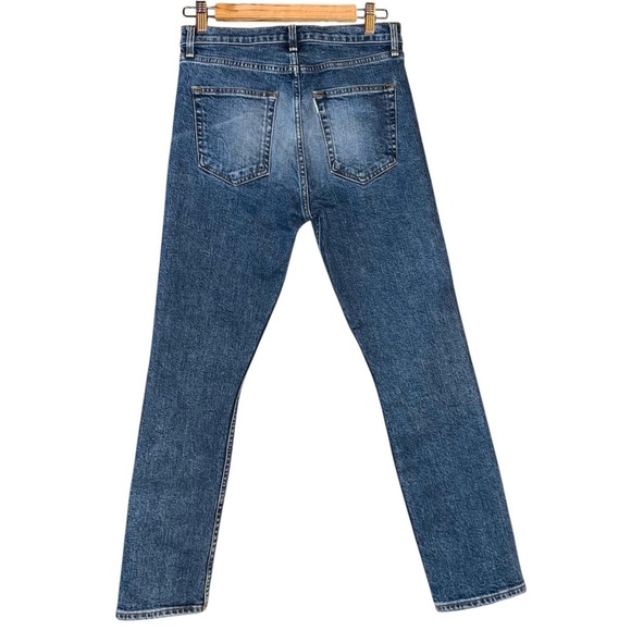 ASKK NY High-Rise Ankle Skinny Jeans Medium Blue Wash Size 27 - Picture 12 of 16